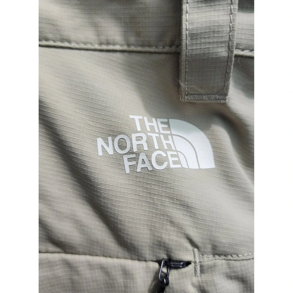 The North‎ Face Mens Convertible Hiking Pants Khaki Ripstop Zip Off Shorts 38x32